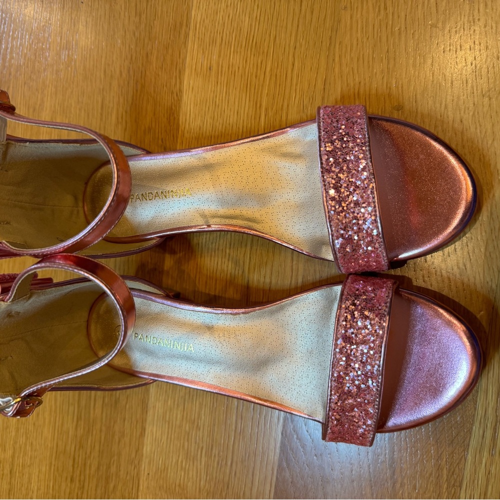 Panda Ninjia Brand Beautiful Pink Glitter Women's Heals size 6 Formal Prom HOCO